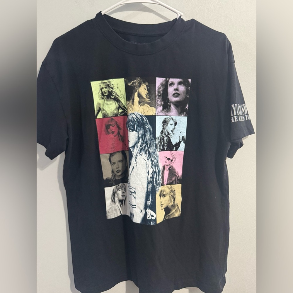 Taylor Swift The Eras Tour Through LA Black T-SHIRT Womens Size M